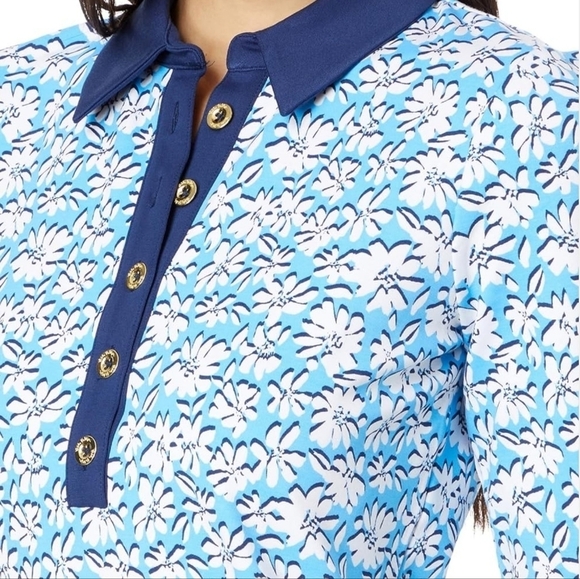 NWT Lilly Pulitzer Ainslee Lunar Blue Palm Beach Petals Dress Size Lge. Ret $188 - Picture 14 of 14